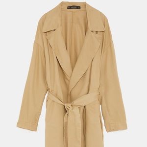 ZARA Flowy Trench Coat S - Brand New with Tags